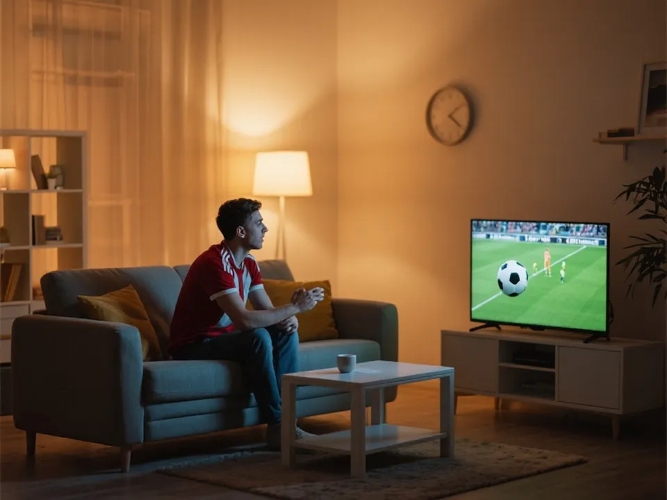 海外观看世界杯直播的设备与场景示意图